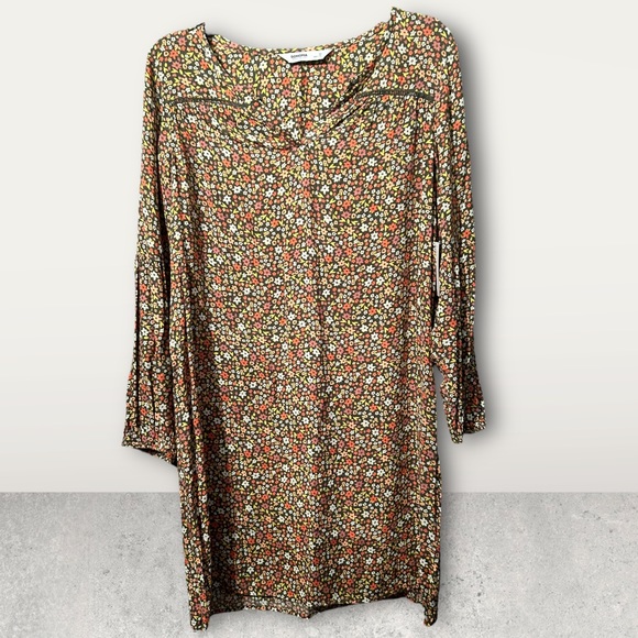 Preorder rust Sonoma dress with floral embellishments main image 1
